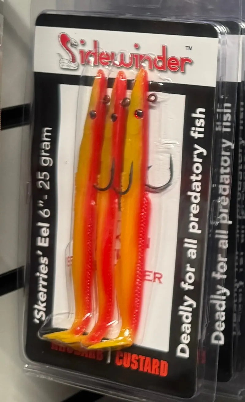 Sidewinder Skerries Soft Bait – Rhubarb & Custard Flavor, 6″