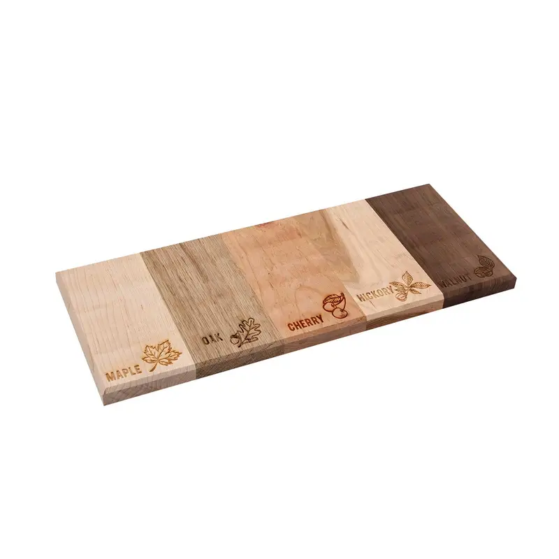 Smoker Sampler Board Featuring Five Distinct Wood-Smoked Flavors