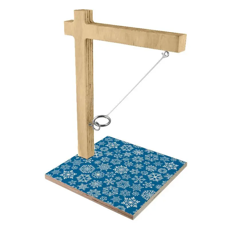 Snowflake-Designed Tabletop Ring Toss Game for Winter-Themed Gatherings