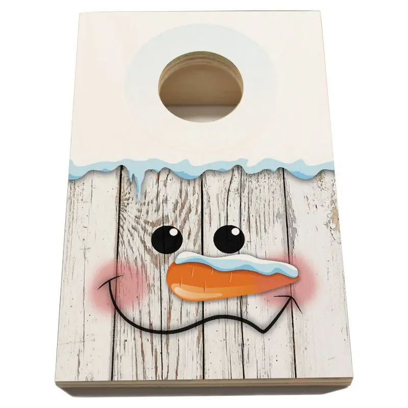 Snowman-Decorated Quarter Master Cornhole Game for Seasonal Fun