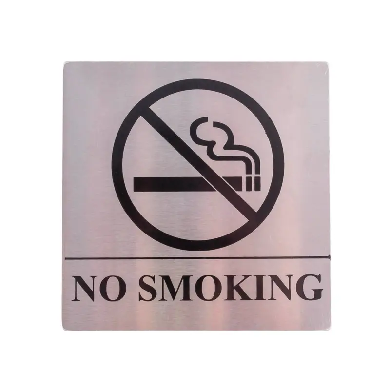 Stainless Steel ‘No Smoking’ Compliance Sign