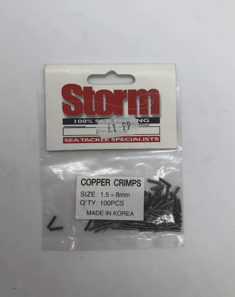 Storm Copper Crimp Sleeves for Terminal Tackle