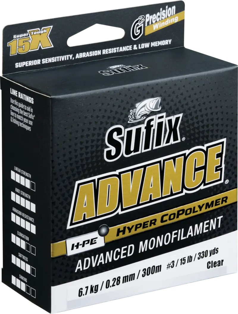 Sufix Advance Monofilament Fishing Line – 165 Yards