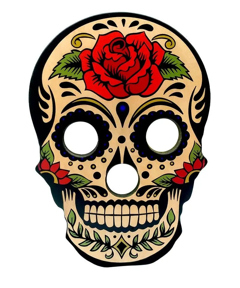 Sugar Skull Rose Serving Tray – Shot Glass & Bottle Flight Kit