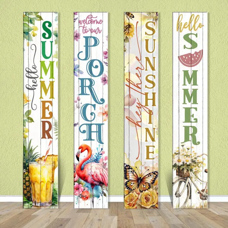 Summer Vibes Porch Sign – 8″ x 46″ Bright & Cheerful Outdoor Decor