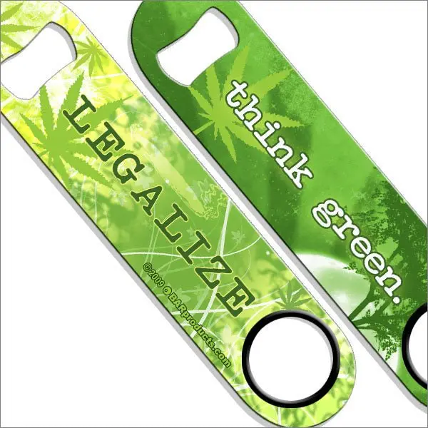 ‘Think Green’ Eco-Themed Speed Bottle Opener and Bar Key
