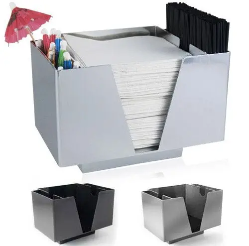 Three-Compartment Napkin Bar Caddy