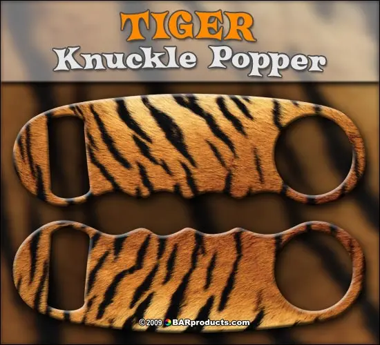 Tiger Print Knuckle Popper Bottle Opener – Fierce Wildlife Pattern