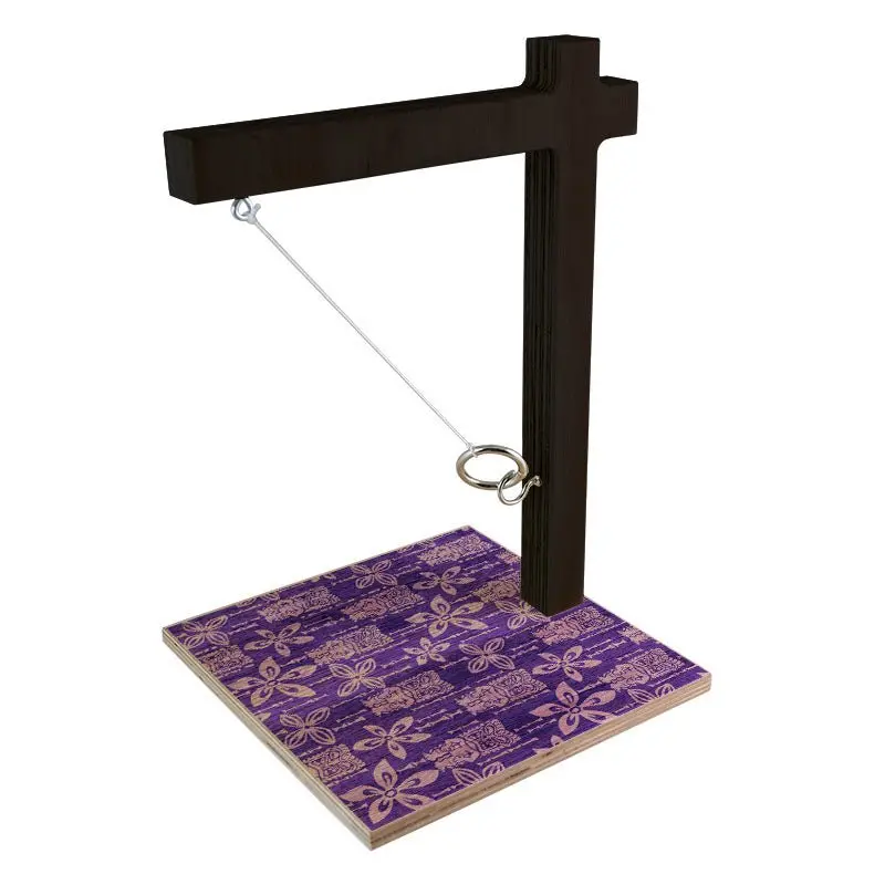 Tiki Purple Ring Toss Game – Vibrant Tropical-Themed Tabletop Challenge