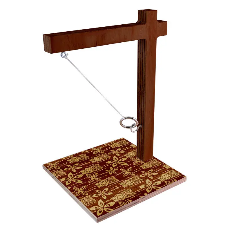 Tiki-Themed Tabletop Ring Toss Game – Large Wooden Set