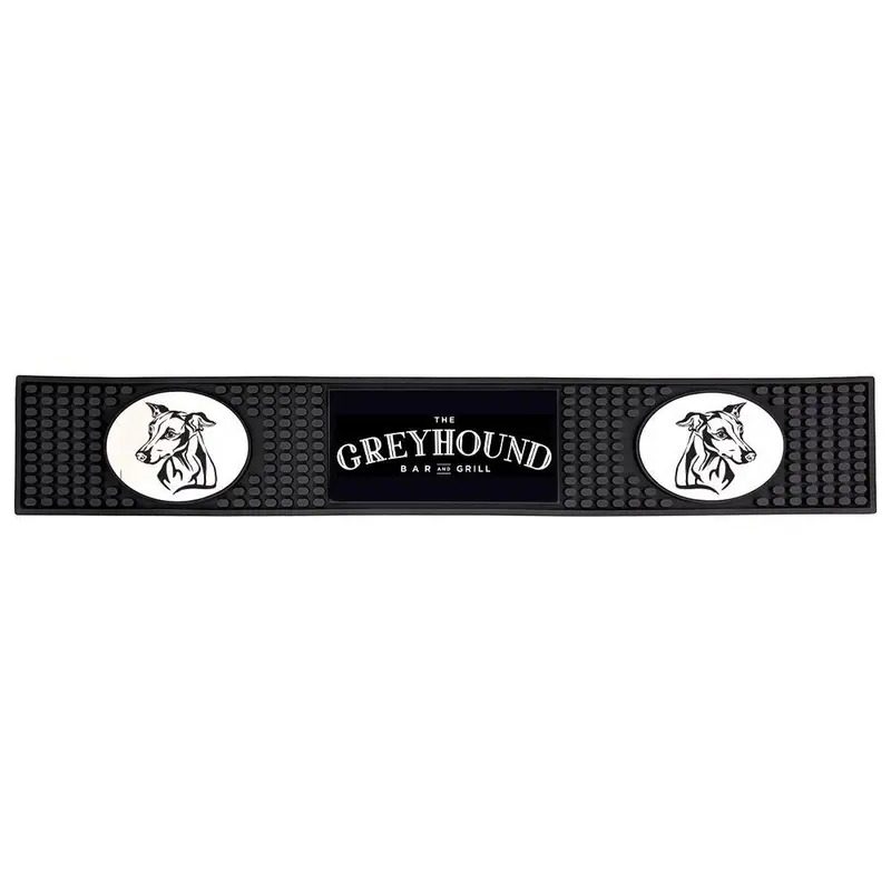 Triple-Imprint Rubber Bar Mat – 22.3″ L × 3.4″ W Custom Layout