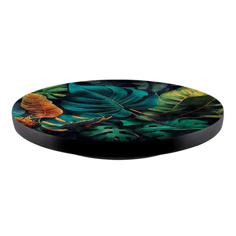 Tropical Leaves Lazy Susan – Handcrafted in USA, 3 Size Options