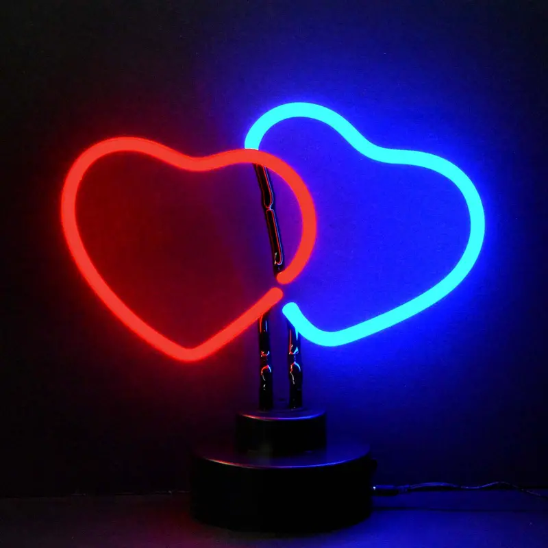 Twin Heart Neon Sign – Romantic or Wedding-Themed Décor