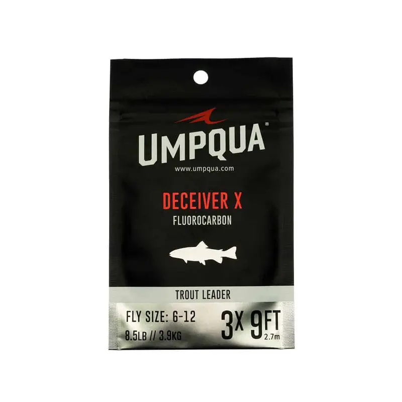 Umpqua Deceiver X Fluorocarbon Trout Leader – Single-Pack Abrasion-Resistant Leader