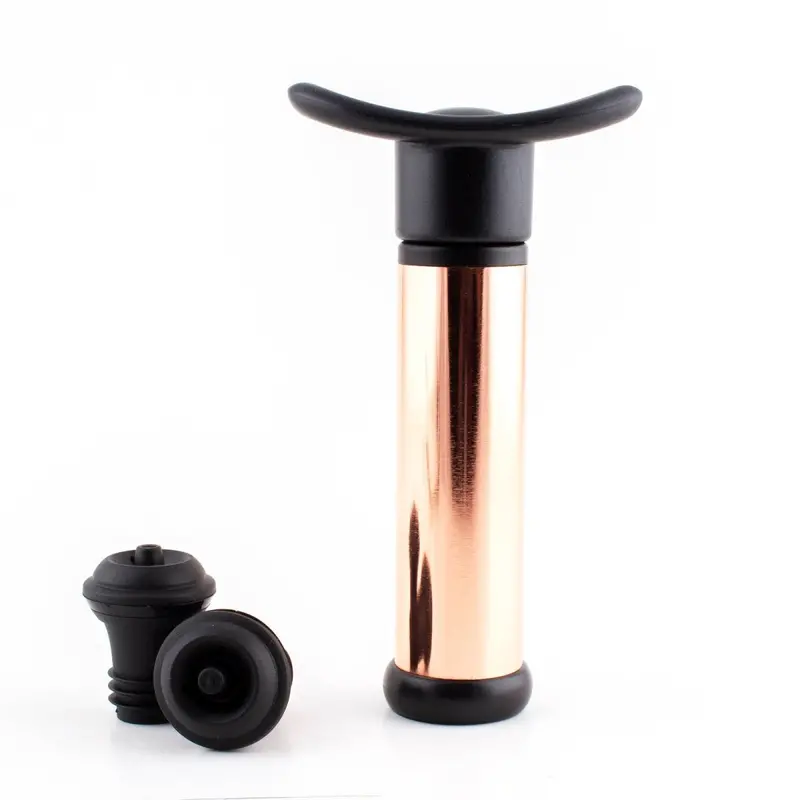 Vacuum Wine Saver Pump with Reusable Stoppers – Color-Coordinated Set
