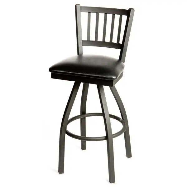Verticalback Swivel Bar Stool with Back Support