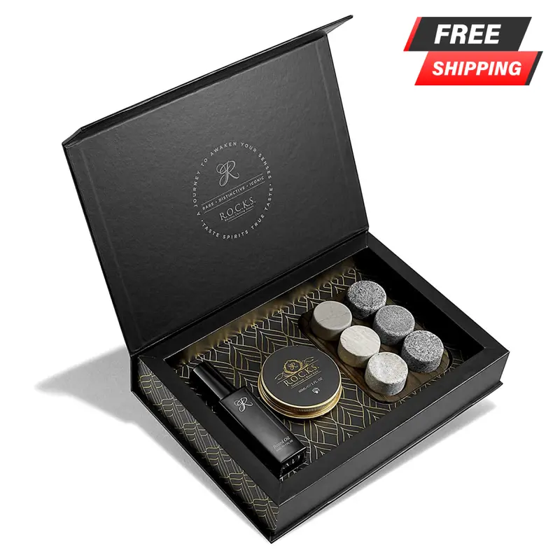 Whiskey Stone Cooler & Beard Care Duo Gift Set