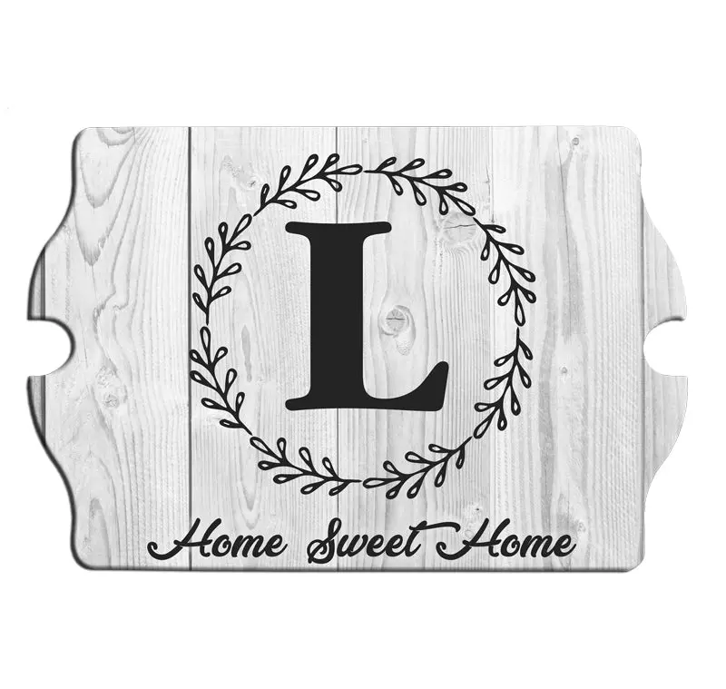Whitewashed Monogrammed Tavern-Shaped Wooden Bar Sign