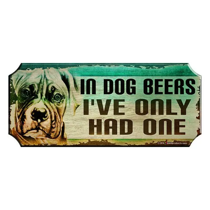 Witty Wooden Bar Sign – “In Dog Beers” Kolorcoat™ Design