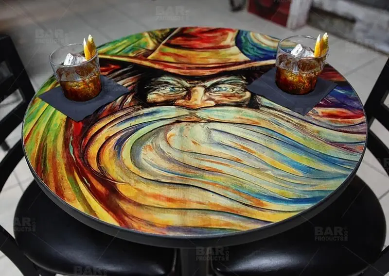 Wizard-Themed Round Wooden Table Top – Choose 2 Sizes