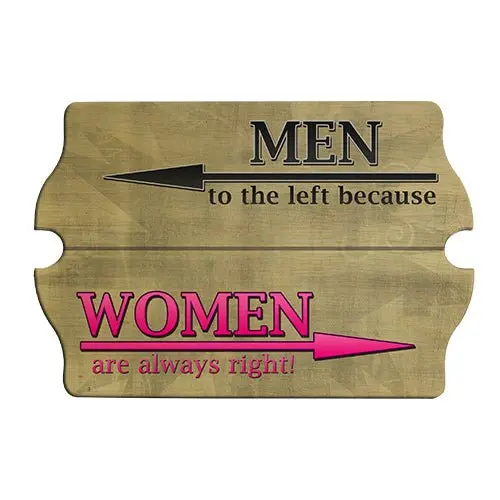 Women Are Always Right – Rustic Tavern-Style Wooden Bar Sign