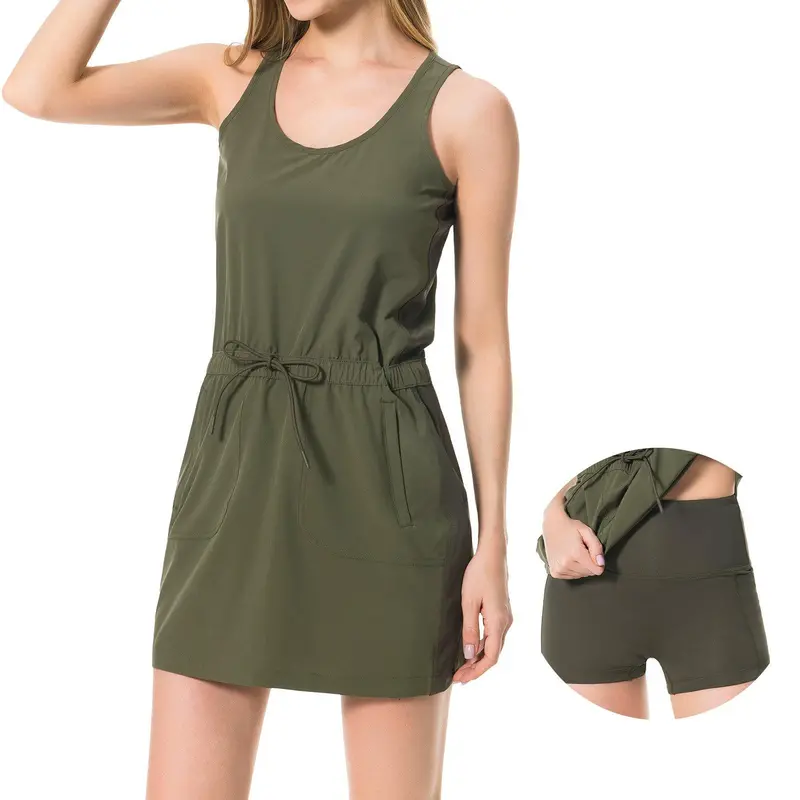 Women’s UPF 50+ Tank Dress with Adjustable Drawstring Waist