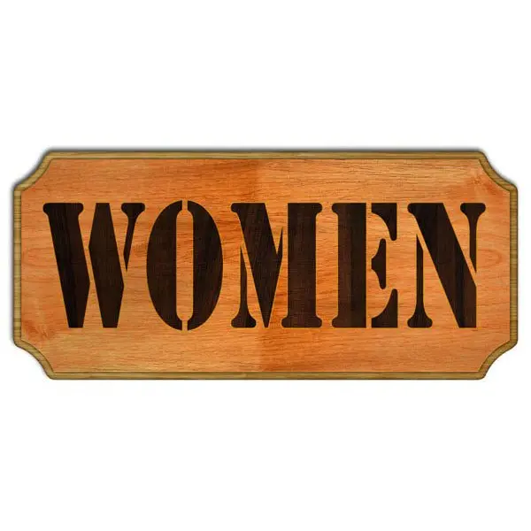 Women’s Wood Plaque Sign with Kolorcoat™ Finish
