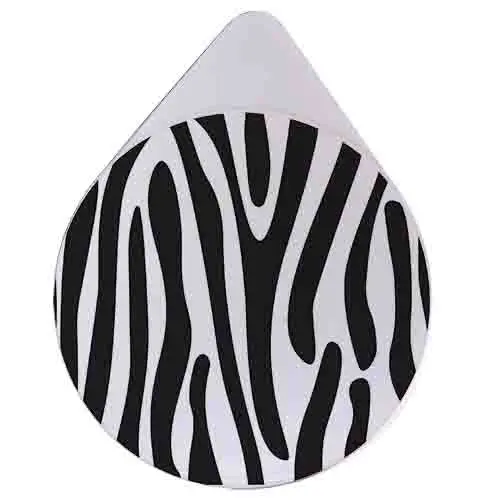 Zebra-Patterned Glass Rimmer Lid for Cocktail Prep